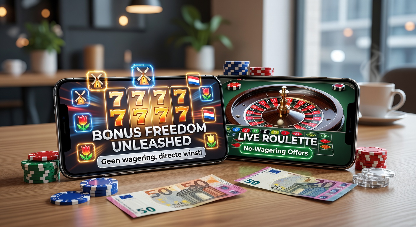 Live roulette tafel op mobiel met no-wagering bonus overlay in een Nederlands casino