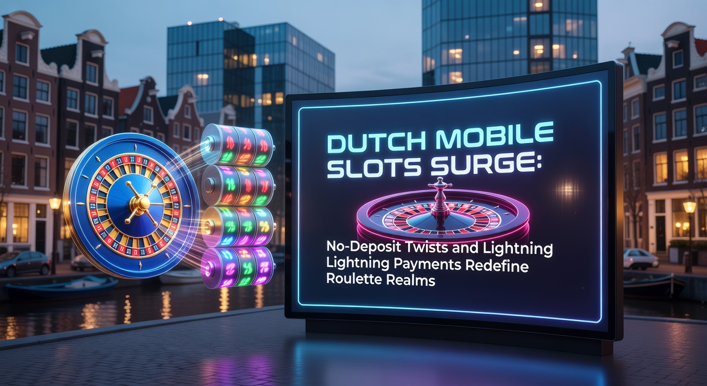 Smartphone met draaiende mobiele slots en roulettewiel op een Nederlands casino-app, symboliserend de opkomst van snelle mobiel gokken