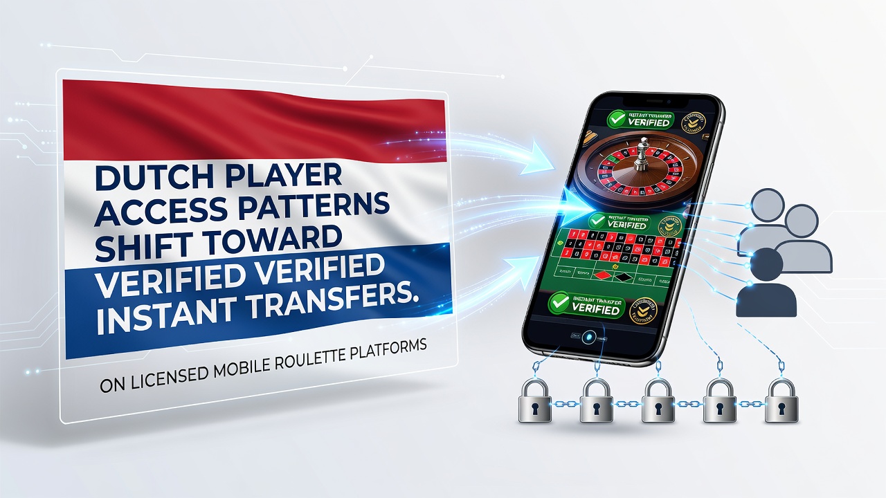 Grafiek die de toename in geverifieerde instant transfers toont onder Nederlandse spelers op mobiele roulette platforms in 2026