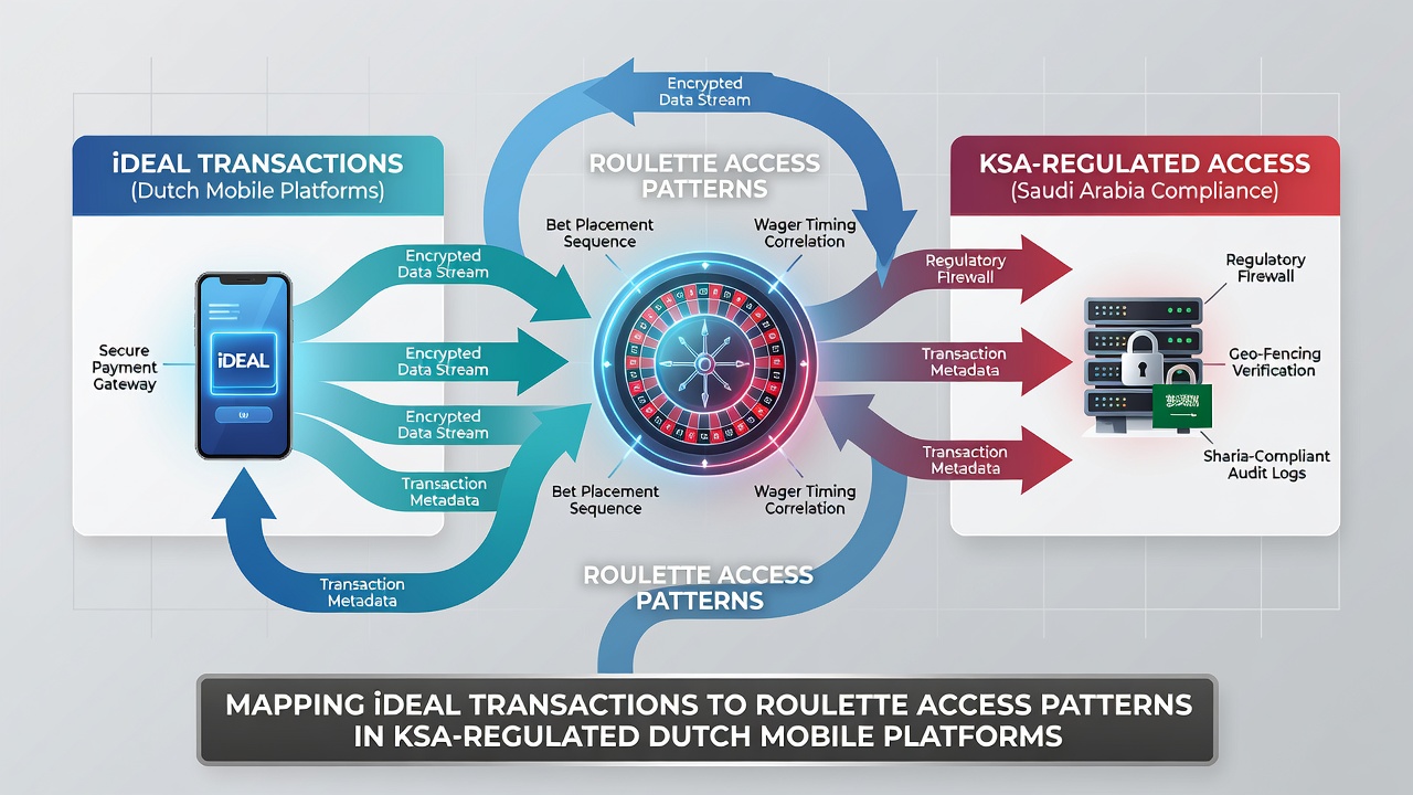 Mobiele interface met iDEAL-transacties en roulettepatroonanalyse