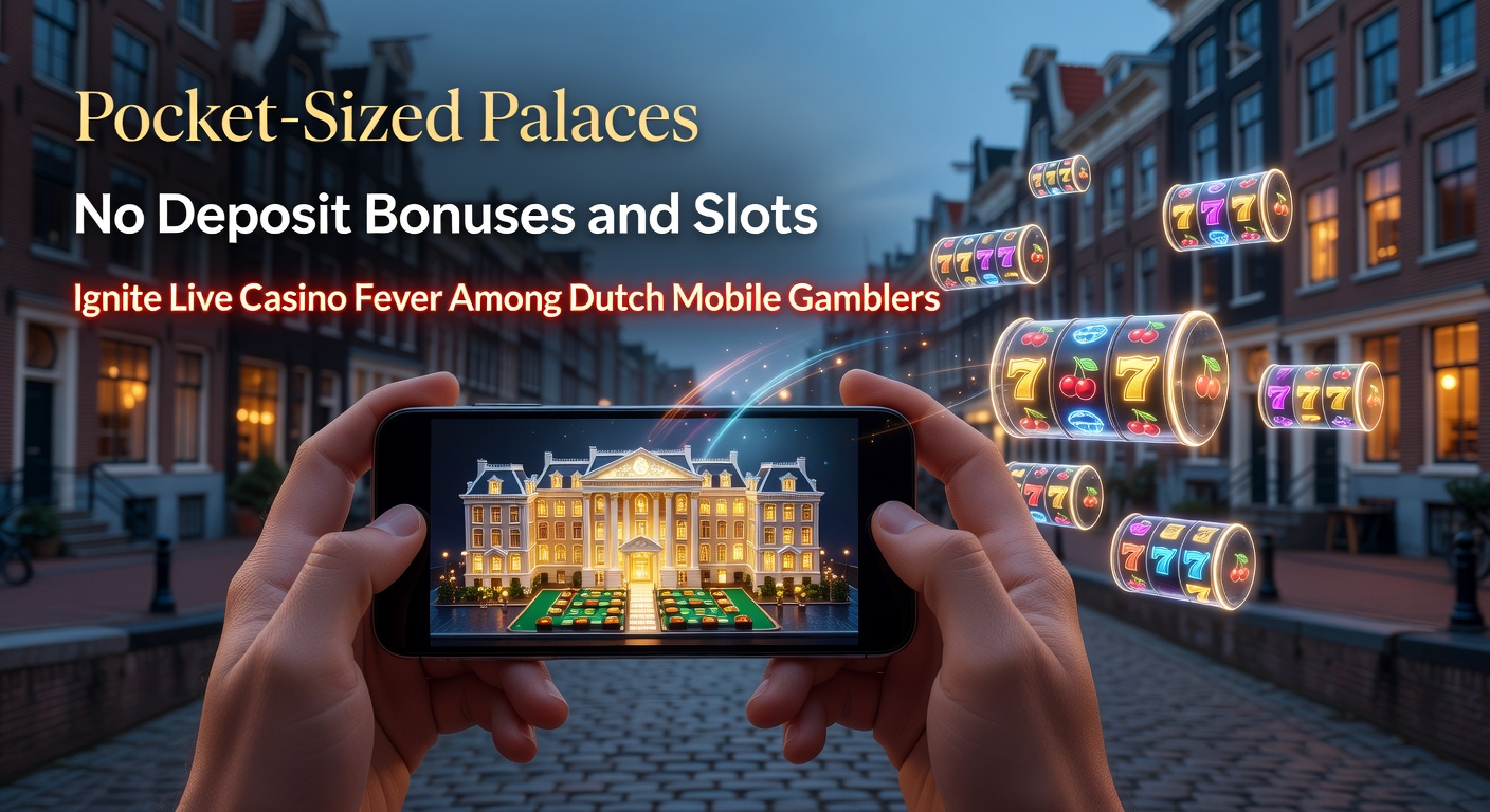Mobiele telefoon met live casino interface, slots en bonuspop-ups zichtbaar op een Nederlands vlaggenachtergrond, symboliserend de populariteit onder Nederlandse gokkers