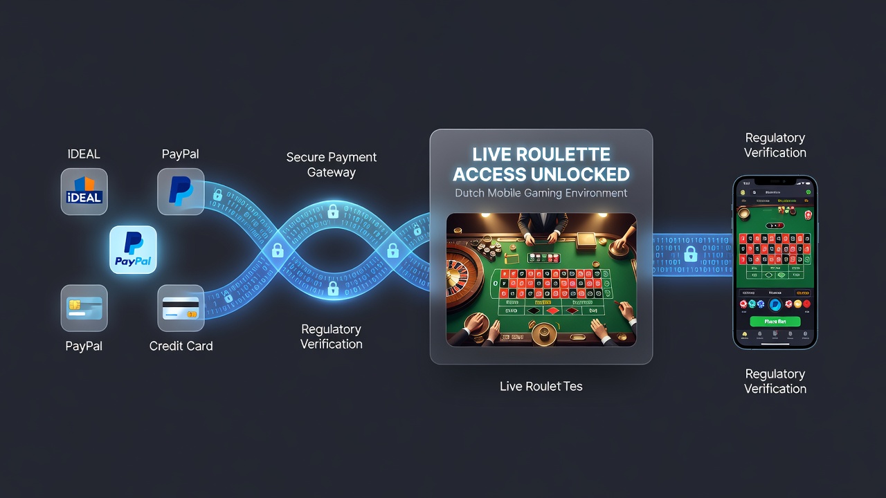 Technische weergave van betalingsintegratie met live roulette streams
